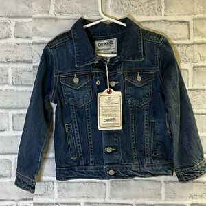 BNWT CHEROKEE girls jean jacket sz 4/5 super cute and easy to wear, snap buttons